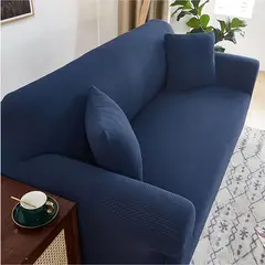 GENERICO - FUNDA CUADRILLE AZUL PARA SILLON DE 3 CUERPO 180- 230 CM
