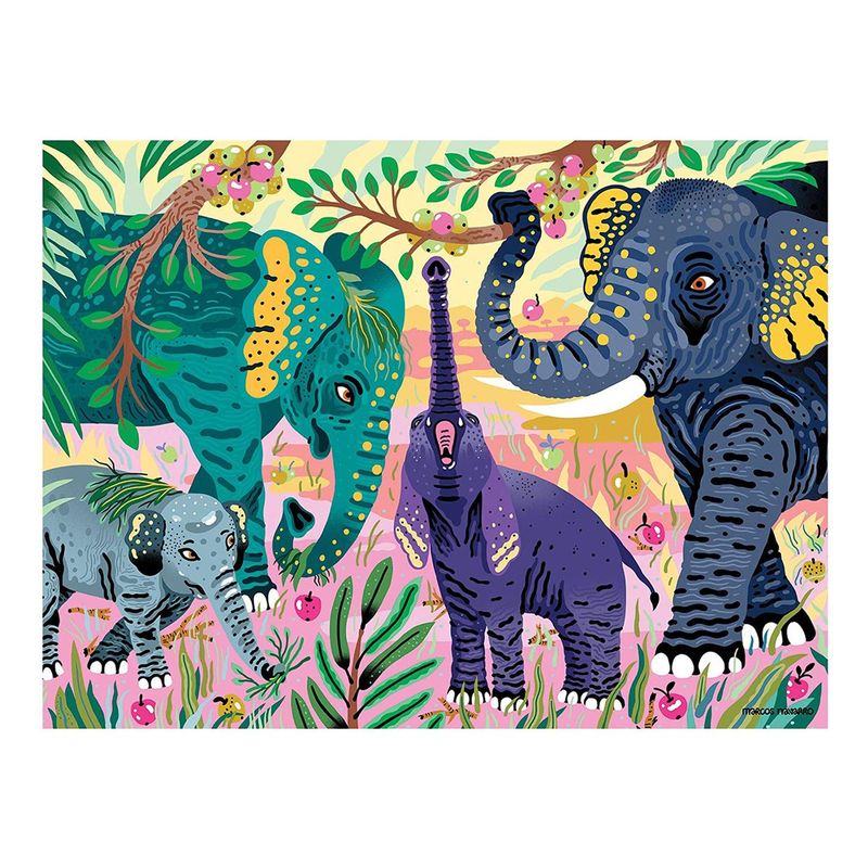 MUDPUPPY - Puzzle 300Pcs Elefante Asiático Peligro Extinción Mudpuppy