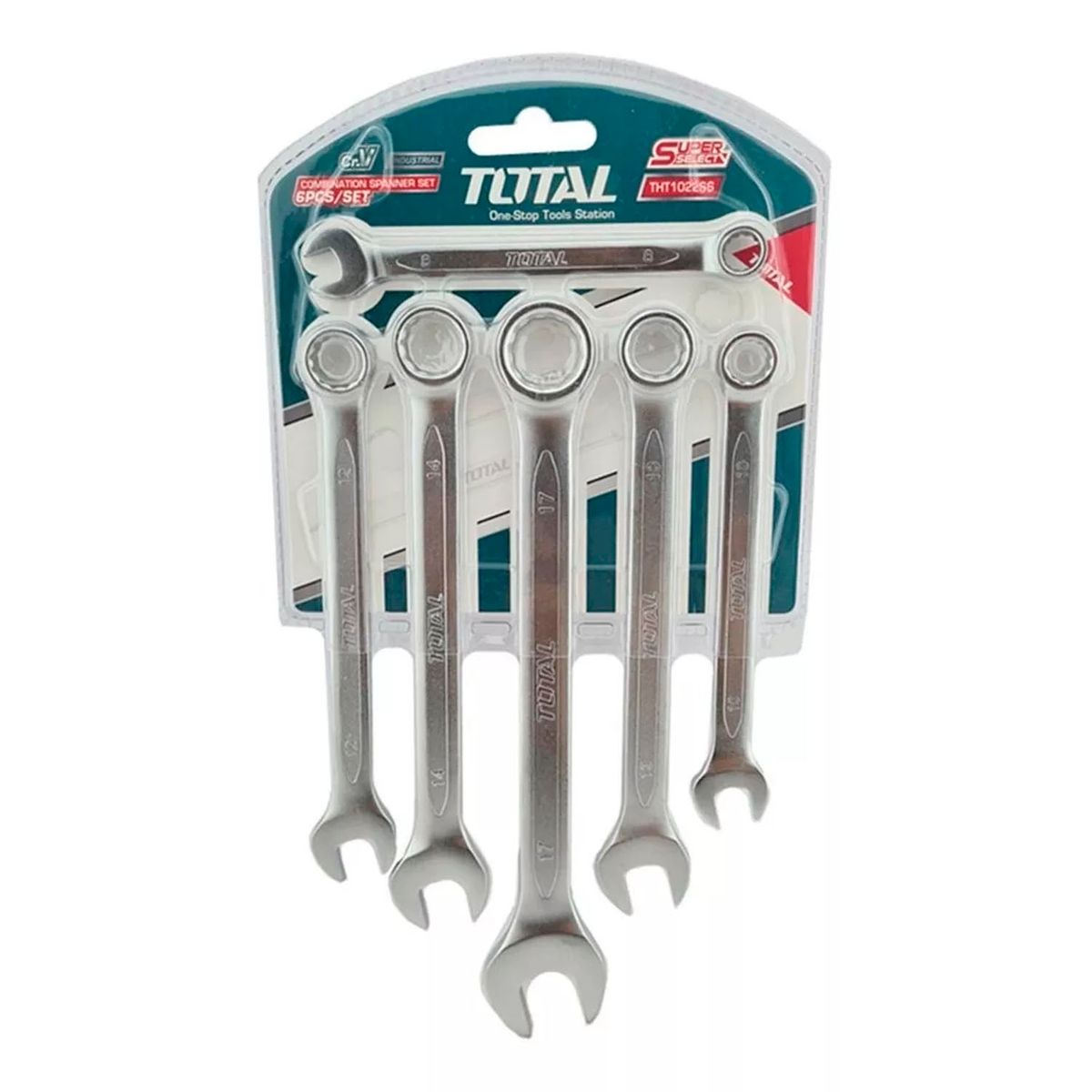 TOTAL TOOLS - Set Juego De Llaves Punta Corona 6 Piezas Total Tht102266