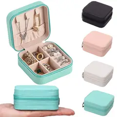 GENERICO - Joyero Para Collar Anillos Caja De Almacenamiento De Joyas Rosa