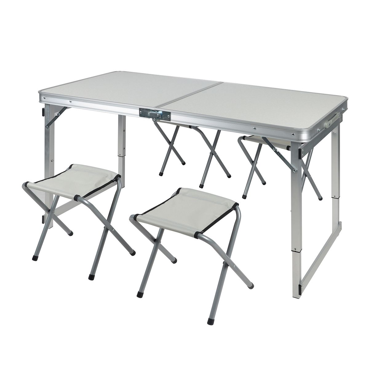 RUTTA - Mesa de Camping con Asientos Blanco.