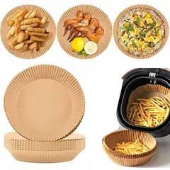 GENERICO - Forros Bandeja Desechables Antiadherente Freidora Air Fryer 20cm