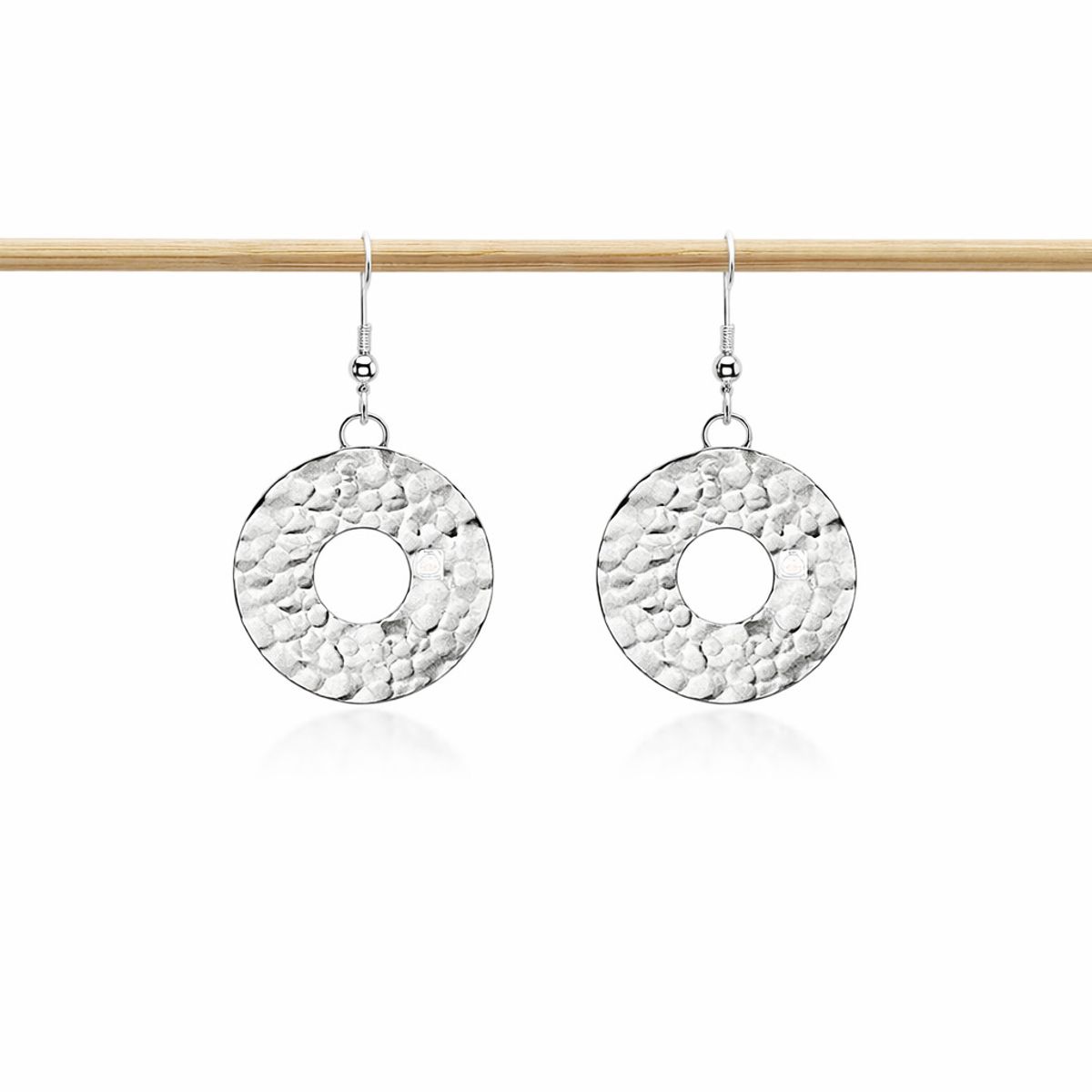 JOYAS MYTOKE - Aros Textura Circulos Calados Plata Nacional 980