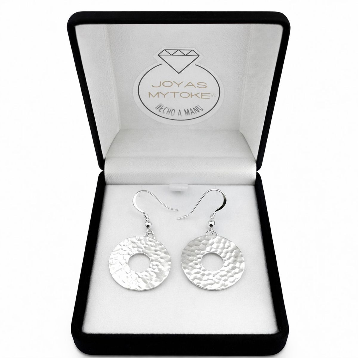 JOYAS MYTOKE - Aros Textura Circulos Calados Plata Nacional 980