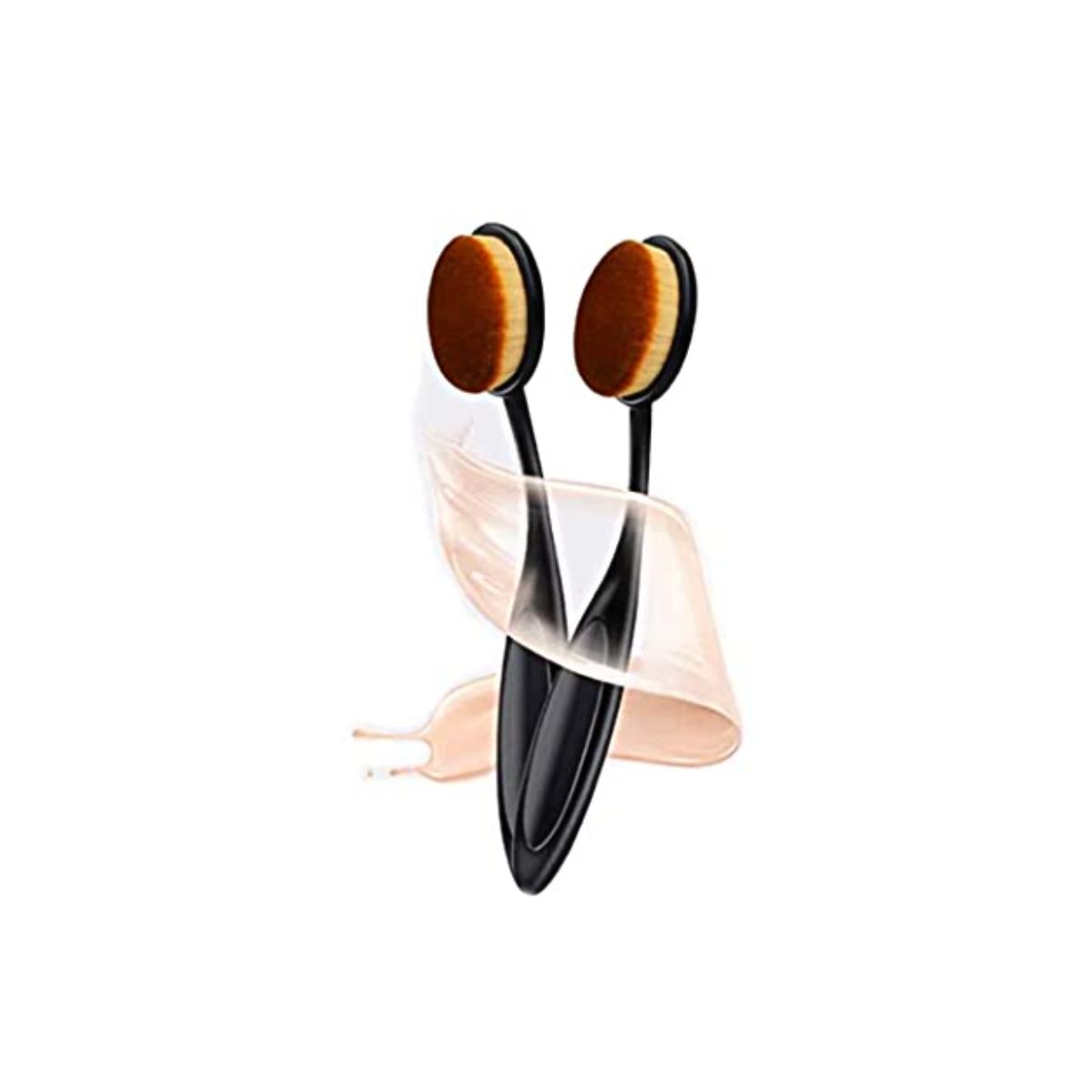 GENERICO - Brocha Pincel Cepillo Ovalada Contorno Base  Maquillaje