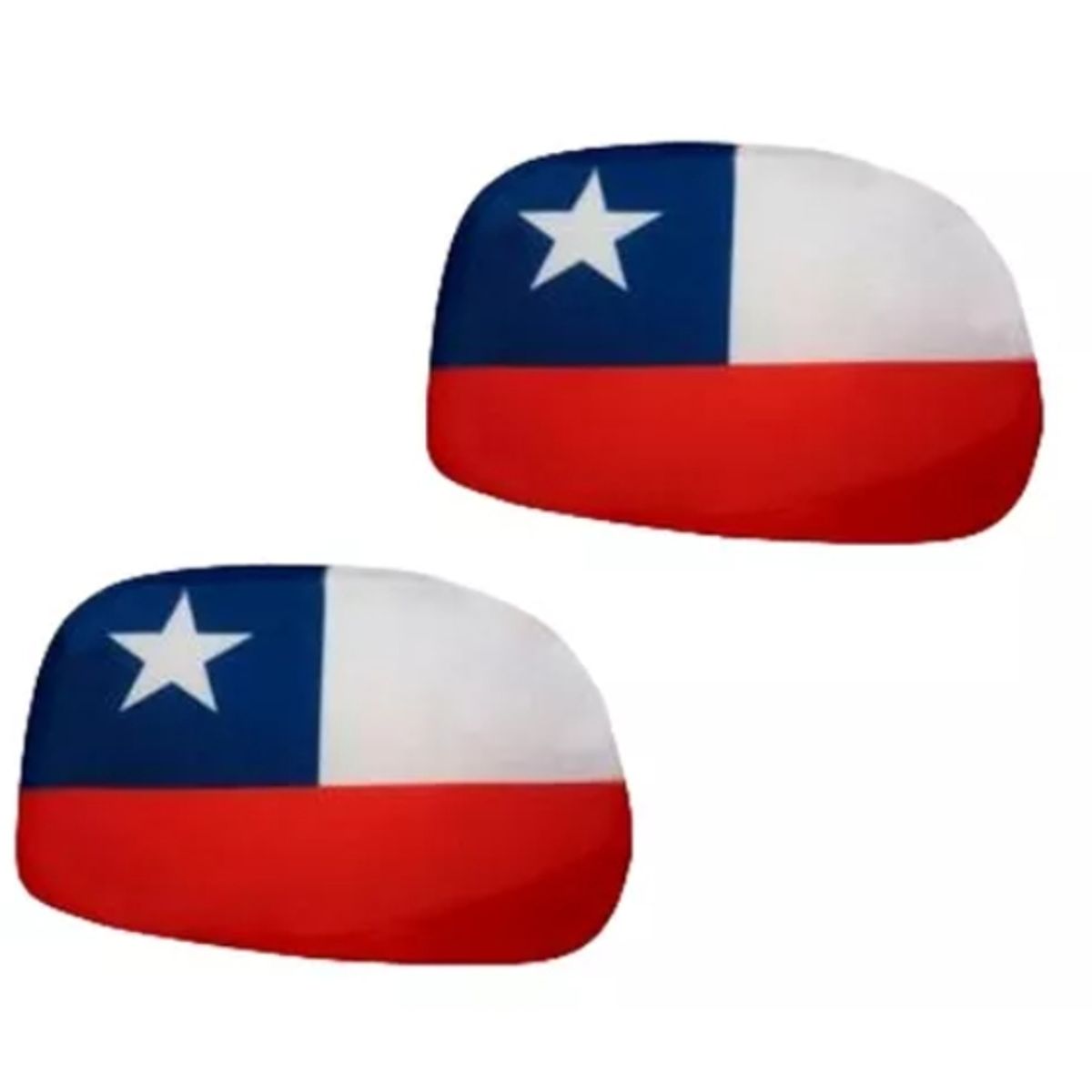 GENERICO - Cubre Retrovisor Funda Forro Bandera Chile Elasticado X2