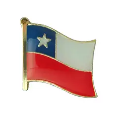 GENERICO - Pack X12 Piocha Pin Bandera Chilena Metálica Broche Chile