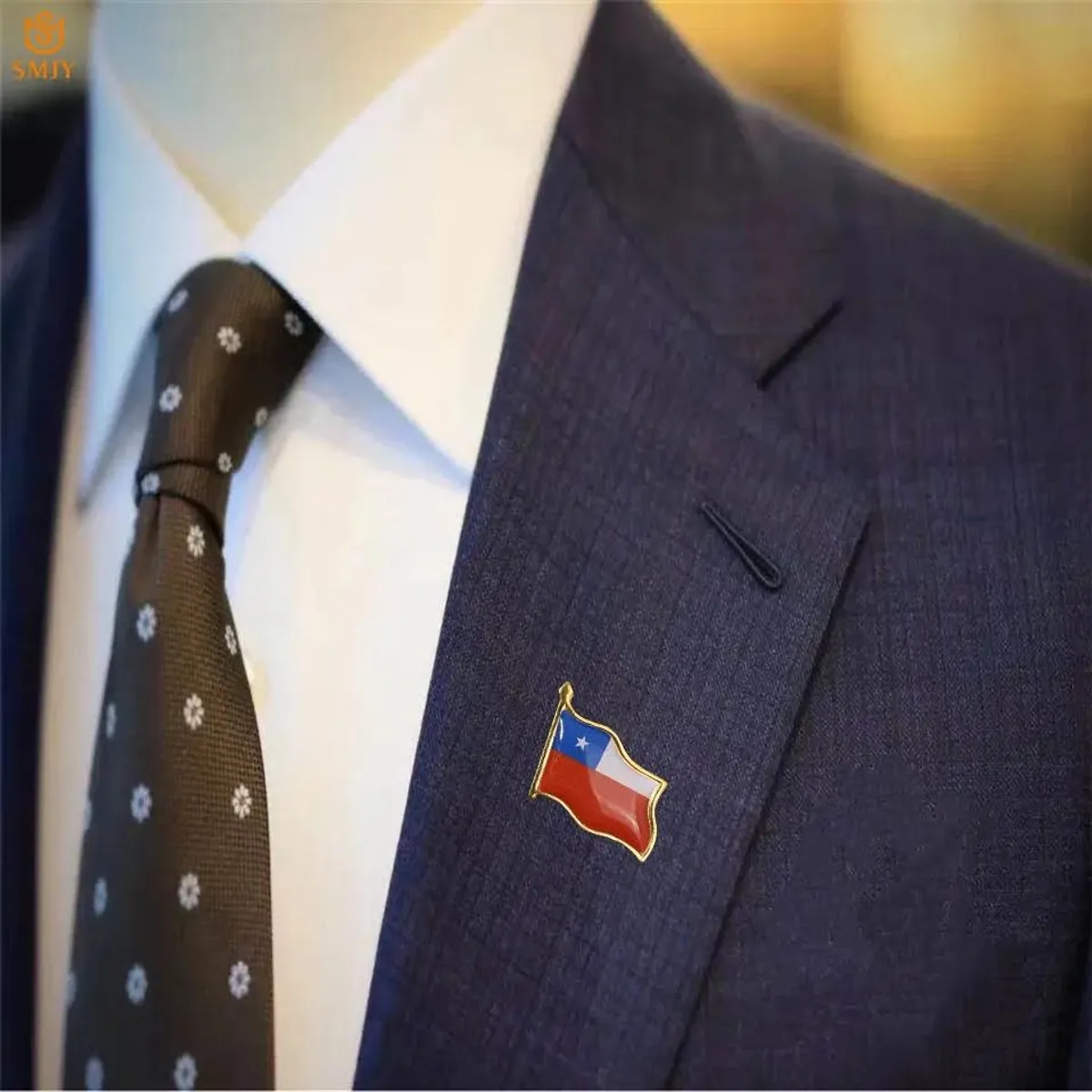 GENERICO - Pack X12 Piocha Pin Bandera Chilena Metálica Broche Chile