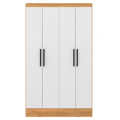 ROCA - Clóset Ámbar 4 Puertas Blanco-Canela