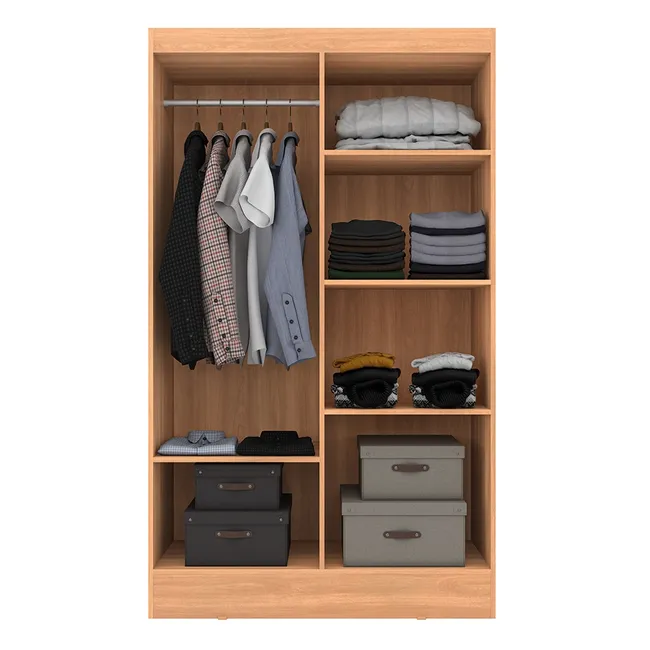 ROCA - Clóset Ámbar 4 Puertas Roca Blanco-Canela