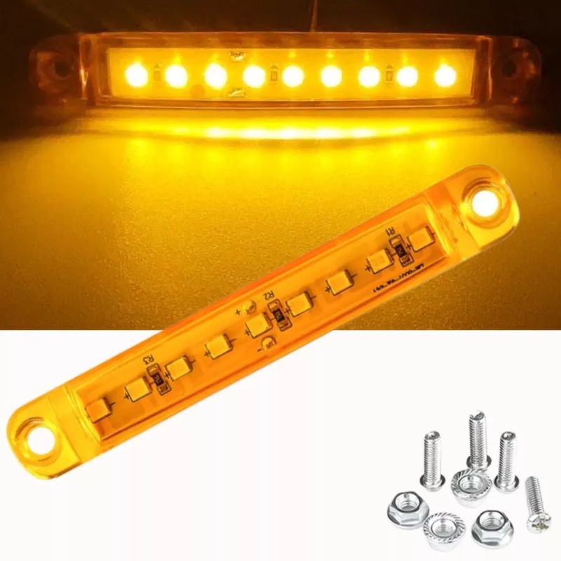 YAYKO - Foco Luz Lateral Posición 9 Led Bi-volts Impermeable 10 Pcs