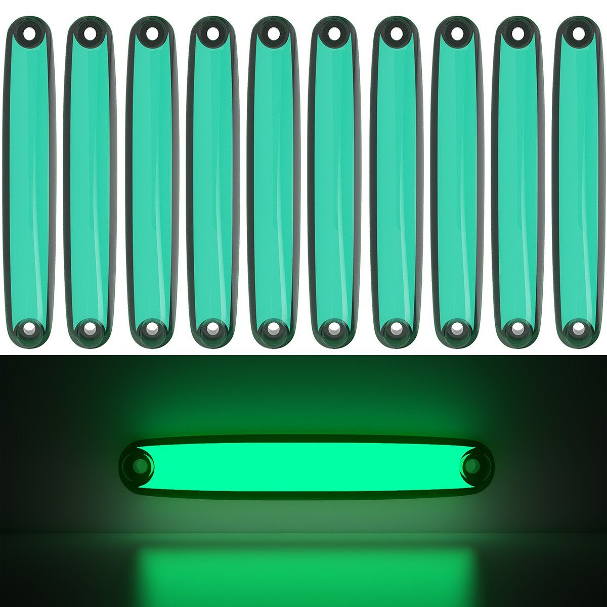 YAYKO - Foco Luz Lateral Posición 9 Led Bi-volts Impermeable 10 Pcs