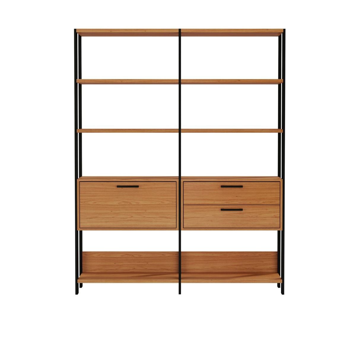 ROCA - Estante Cucao Doble Roca Roble-Negro