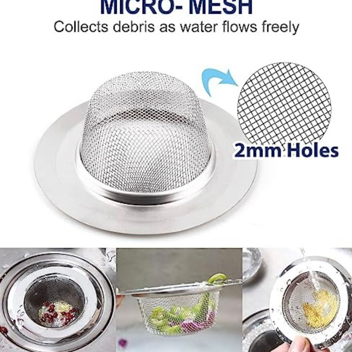 GENERICO - Rejilla Lavaplatos Rejilla Filtro Lavaplato Escurridor