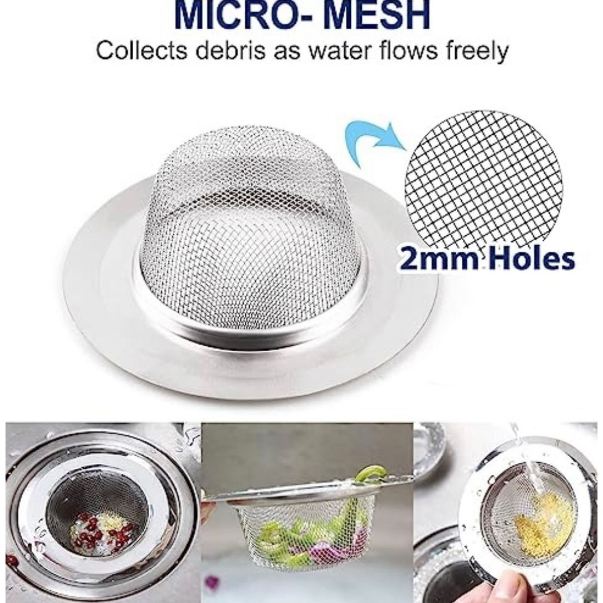 GENERICO - Rejilla Lavaplatos Rejilla Filtro Lavaplato Escurridor