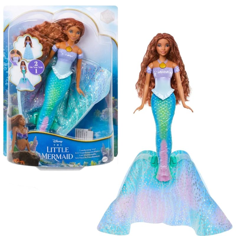 MATTEL - MATTEL HLX13 DISNEY LA SIRENITA ARIEL HUMANA A SIRENA MUÑECA
