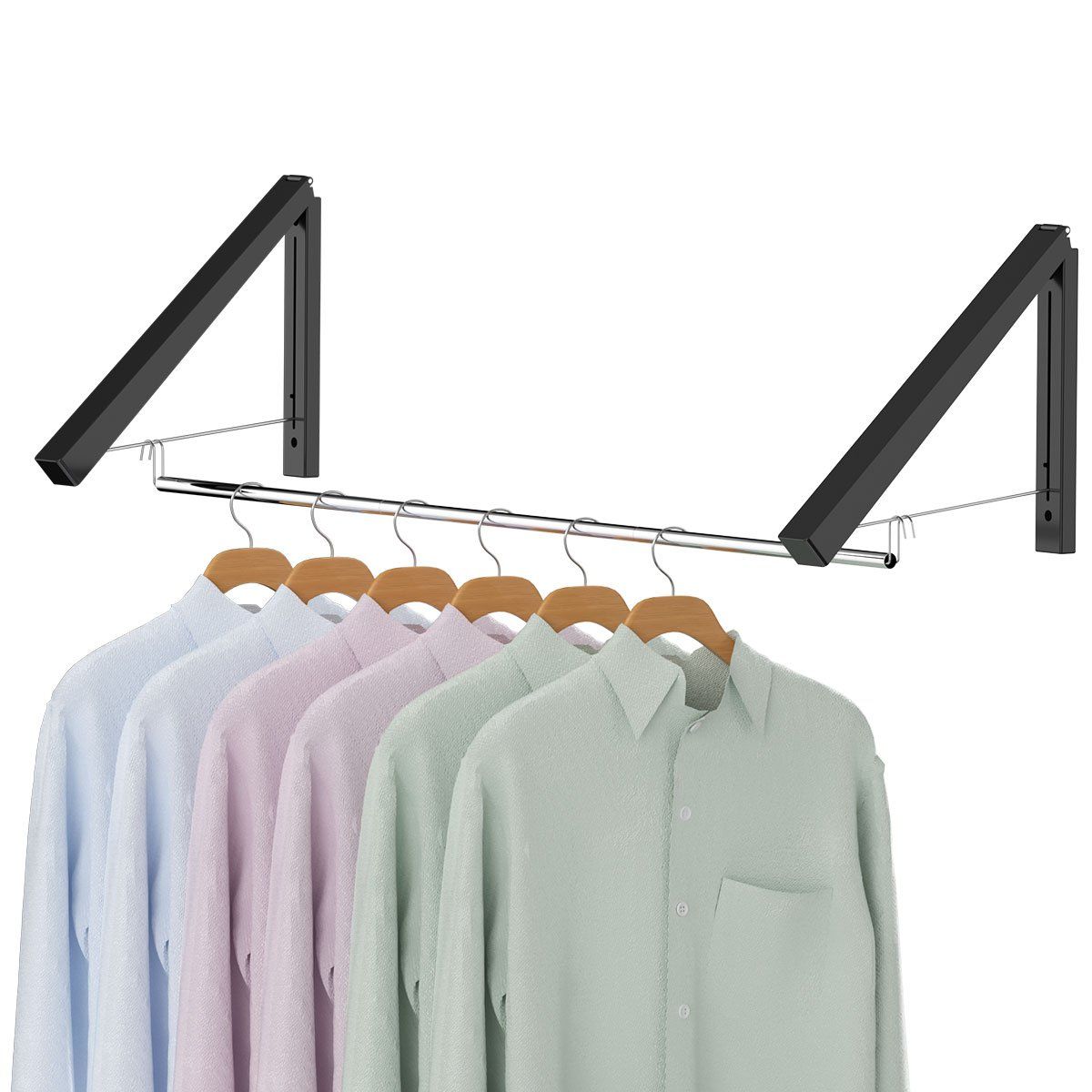 YAYKO - Tendedero Plegable De Pared Colgador Ropa Ajustabl  2pcs