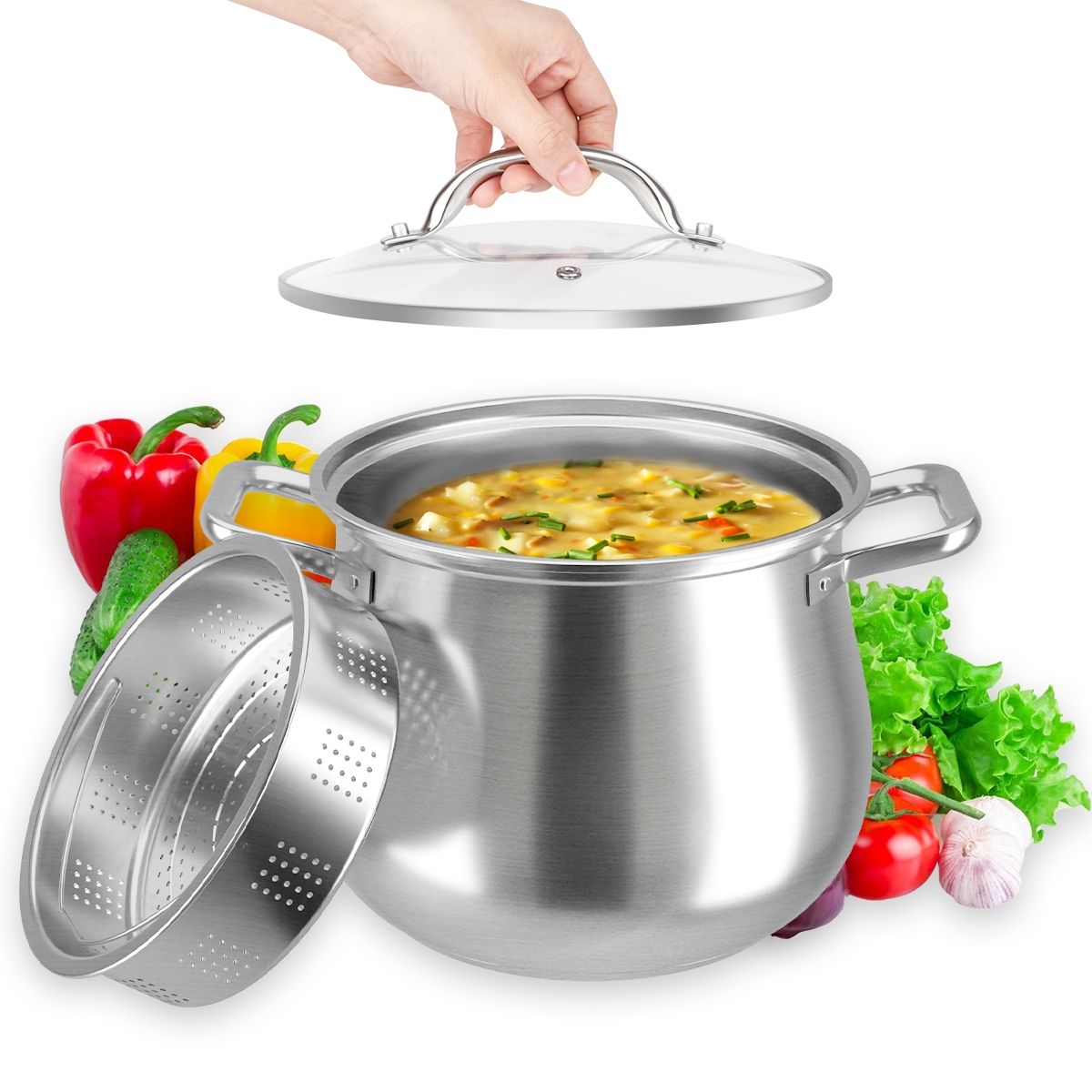 YAYKO - Olla Cuece Pastas Y Verduras 24cm