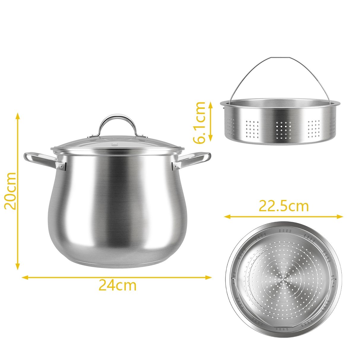 YAYKO - Olla Cuece Pastas Y Verduras 24cm