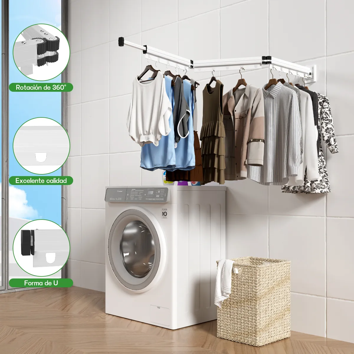 YAYKO - Tendedero Plegable colgadores de ropa  Ajustable