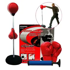 INVENCIBLE - JUEGO BOXEO PERA + GUANTES PUNSHING BAG ENTRENAMIENTO MX28