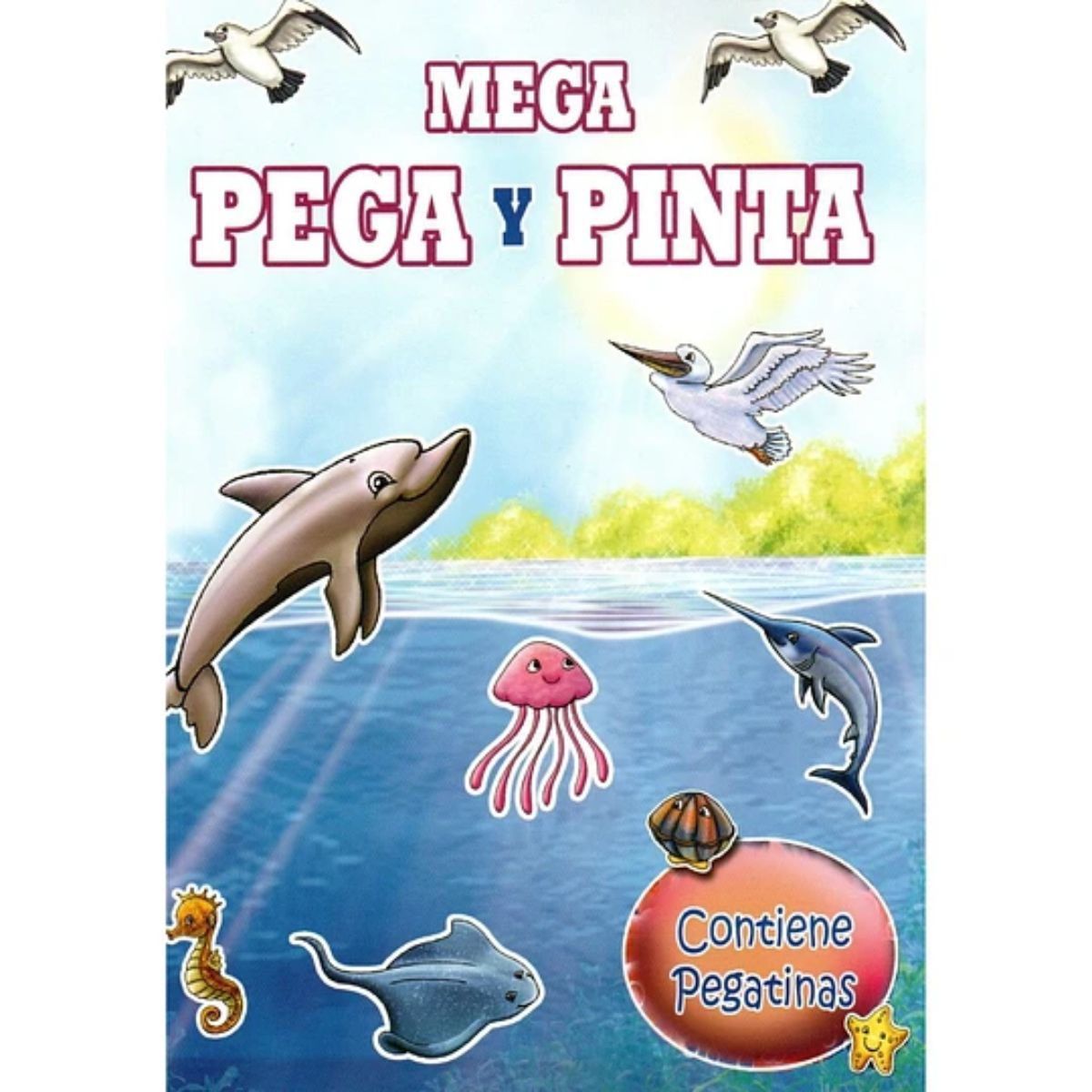 ALBA - Mega Pega Y Pinta libro de actividades infantil