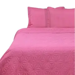MASHINI - Quilt Cordoba Liso 1.5 Plazas Fucsia