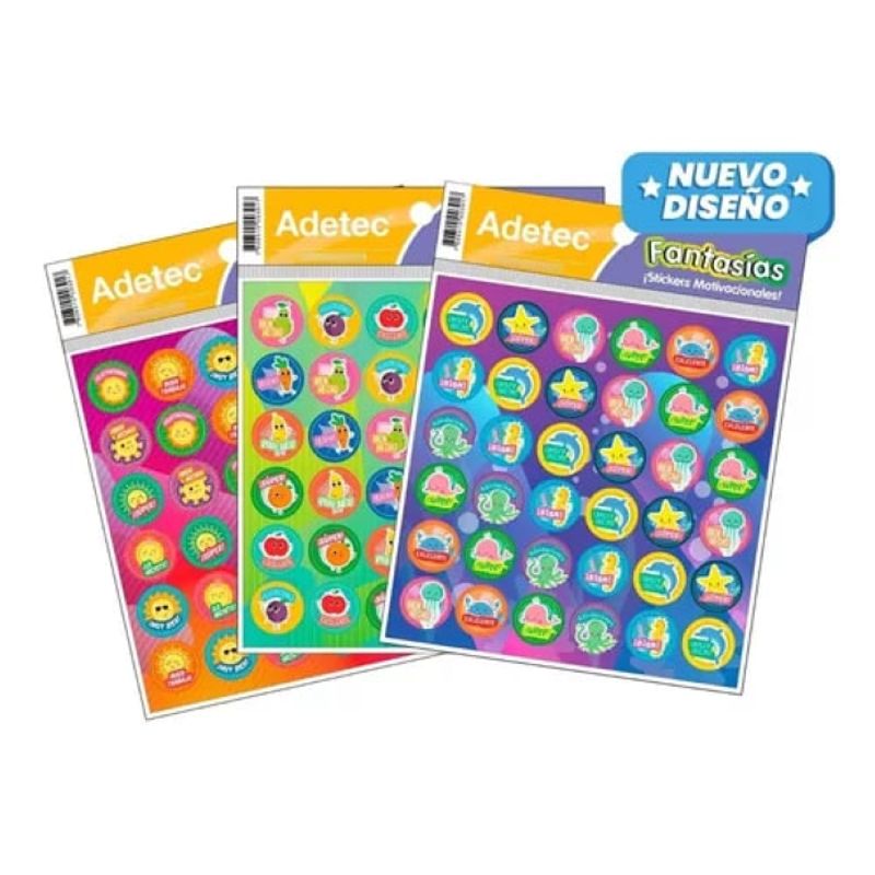 ADETEC - Sticker Motivacional Escolar Diseño Incentivo Español