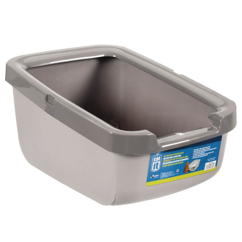 CATIT - Catit Arenero para Gatos Borde Grueso Color Gris Claro