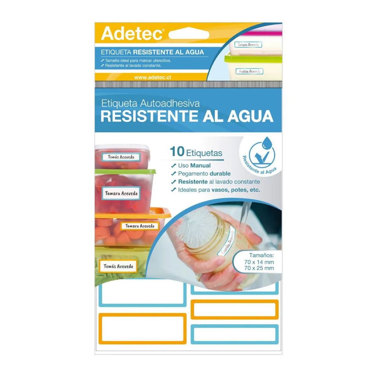 ADETEC - Etiquetas Adhesivas Resistente Al Agua Adetec