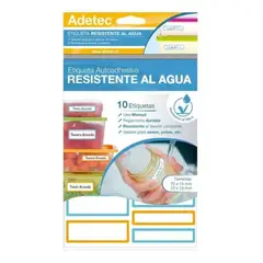 ADETEC - Etiquetas Adhesivas Resistente Al Agua