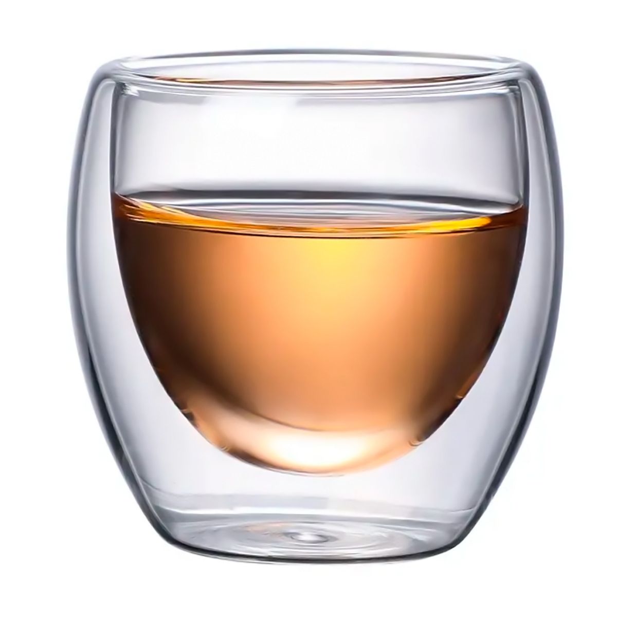 GENERICO - Vaso Cristal Doble Pared Termico 150 Ml Set X 4