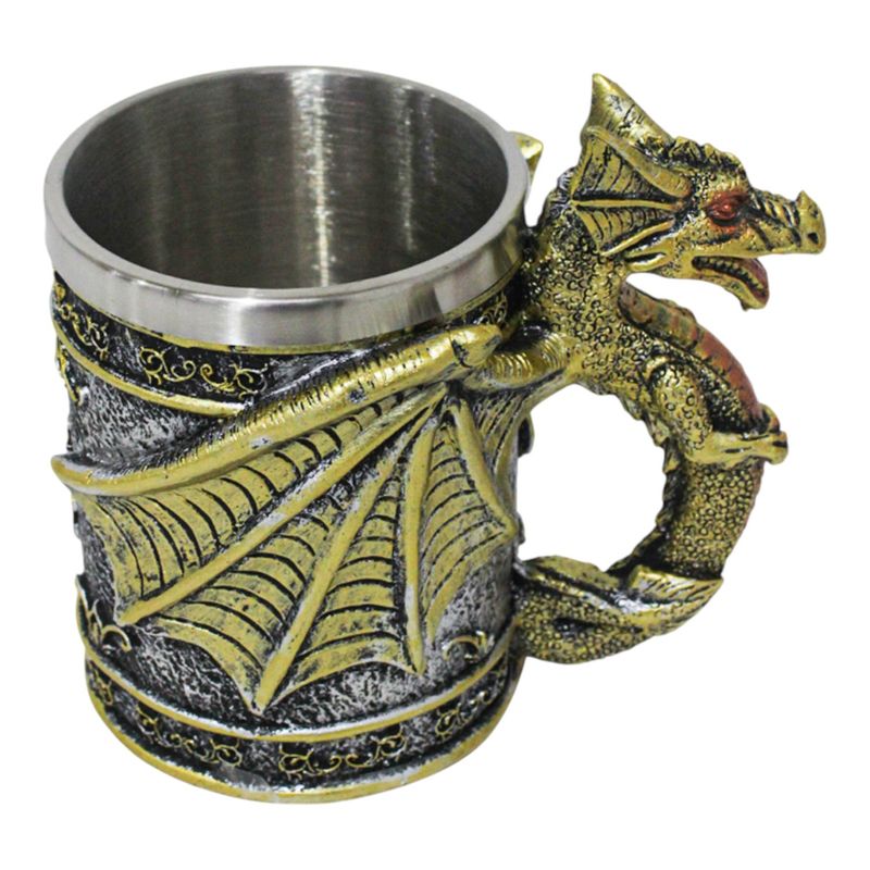 GENERICO - Taza Tazón Mug Dragon Game Of Throne Targaryen Medieval - Amarillo