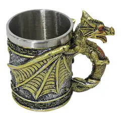 GENERICO - Taza Tazón Mug Dragon Game Of Throne Targaryen Medieval - Amarillo