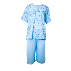 MEDIA LUNA - Pijama Mujer Polera Manga Corta y Short Diseño Floreado