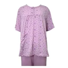 MEDIA LUNA - Pijama Mujer Polera Manga Corta y Short Diseño Floreado