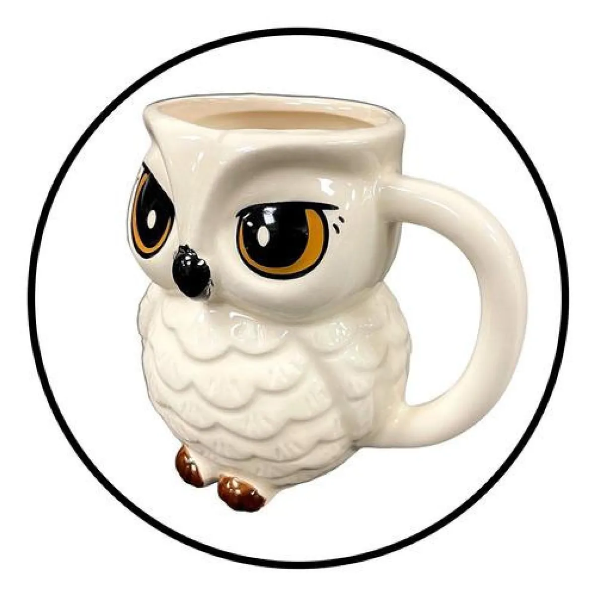 GENERICO - Tazón Cerámica 3d Baby Hedwig Harry Potter Kawaii - Blanco