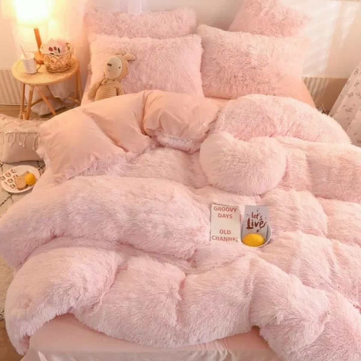 GENERICO - Cubrecama para plaza y media peludito chiporro