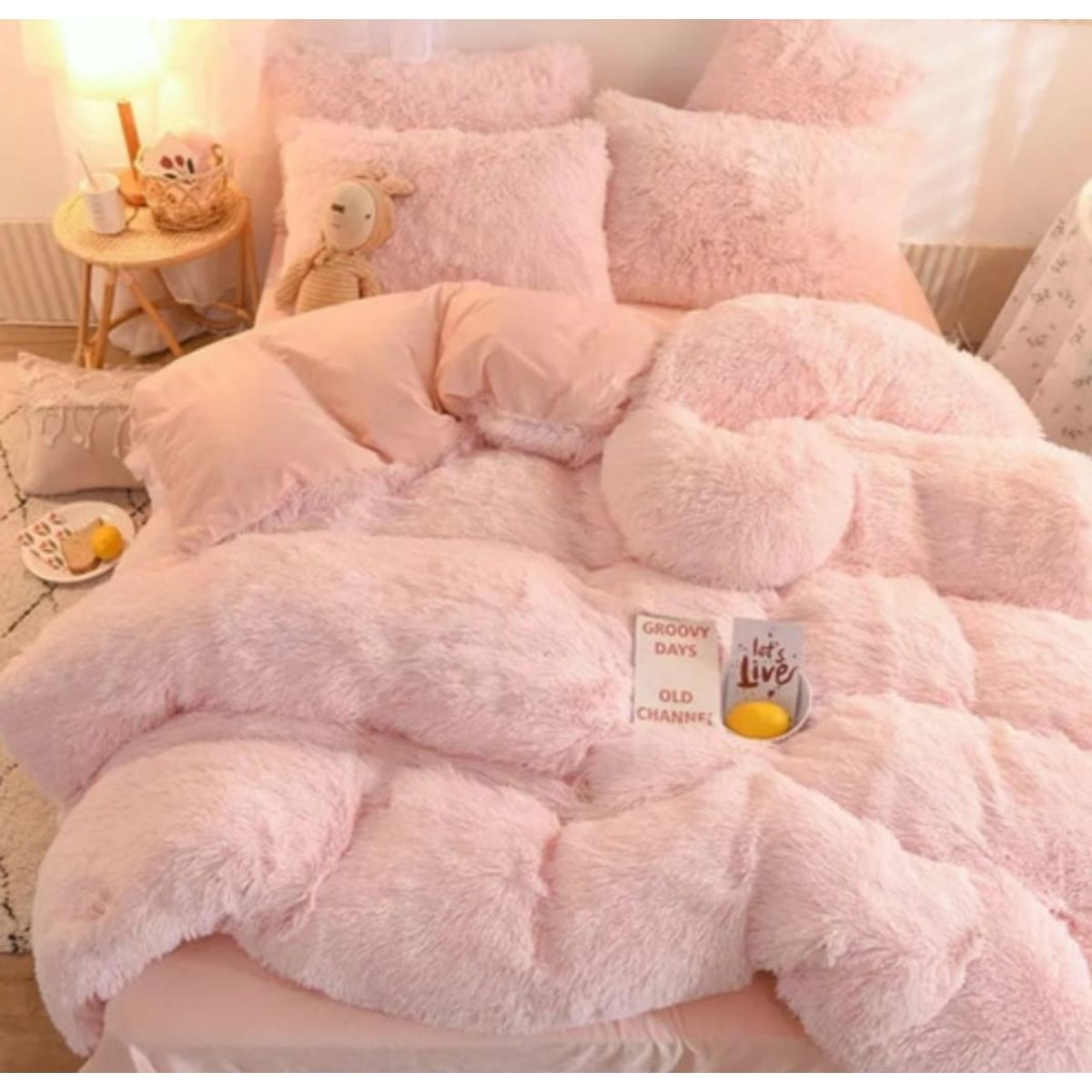 GENERICO - Cubrecama para plaza y media peludito chiporro