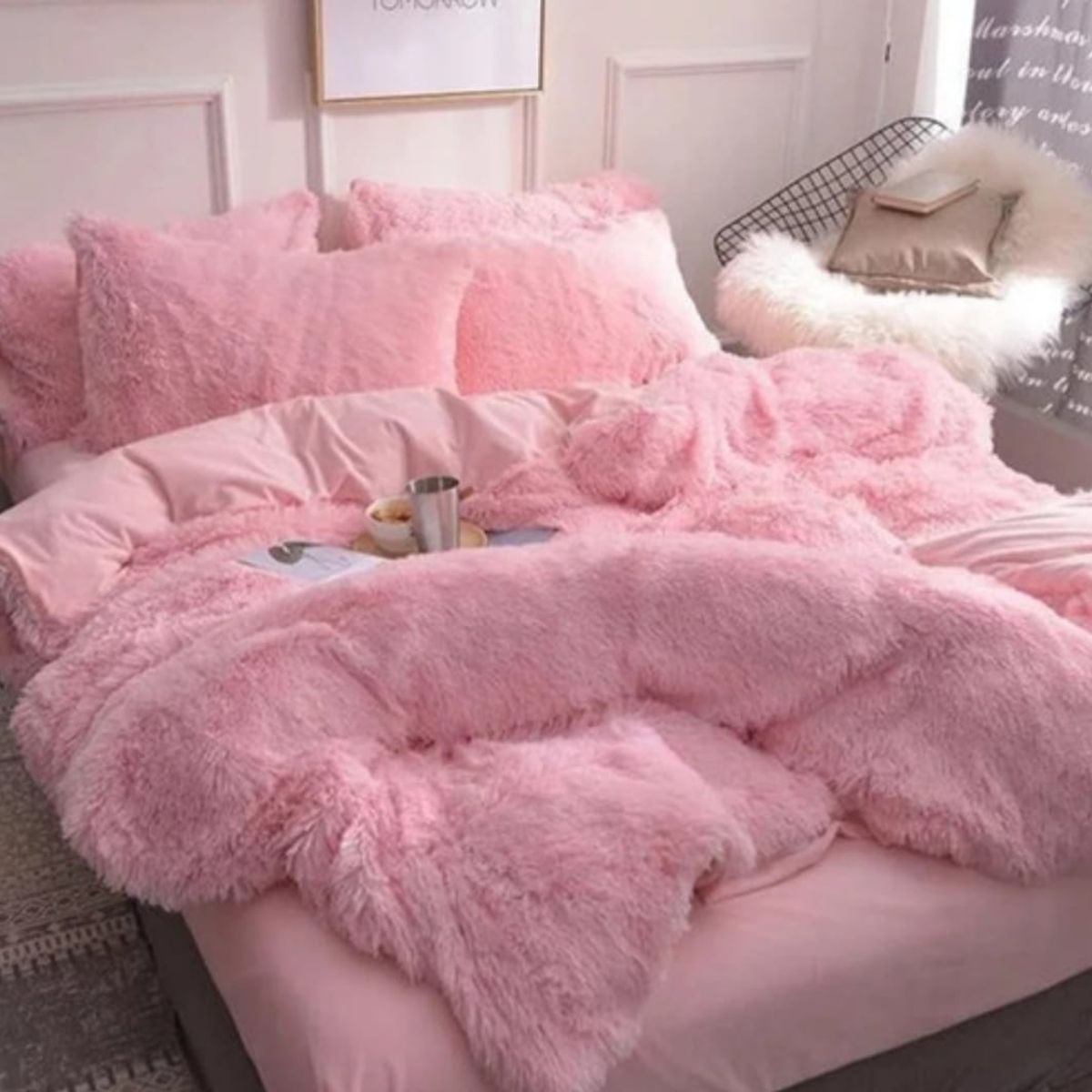 GENERICO - Cubrecama para plaza y media peludito chiporro