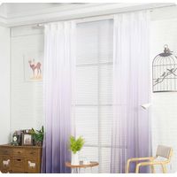 Visillo morado degradado tela delgada translucida 2 visillo 140x230 C/U