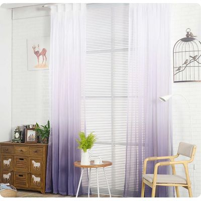 Imagen 2 del producto Visillo morado degradado tela delgada translucida 2 visillo 140x230 C/U