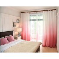 Visillo ROSA degradado tela delgada translucida 2 visillo 140x230 C/U