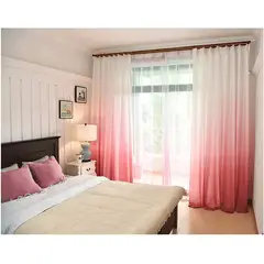 GENERICO - Visillo ROSA degradado tela delgada translucida 2 visillo 140x230 C/U