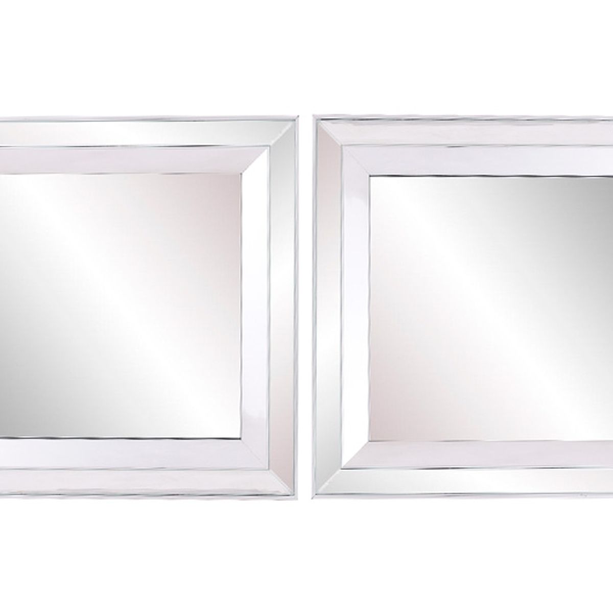 HERRERA MAISON - Set 2 Espejos Cuadrados Plata
