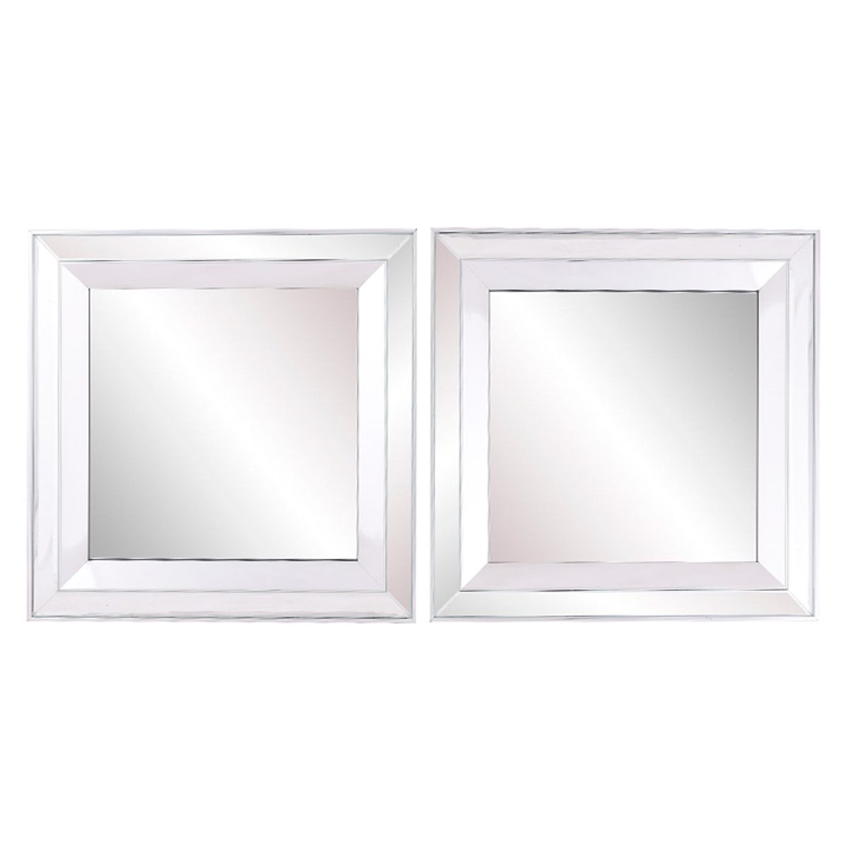 HERRERA MAISON - Set 2 Espejos Cuadrados Plata