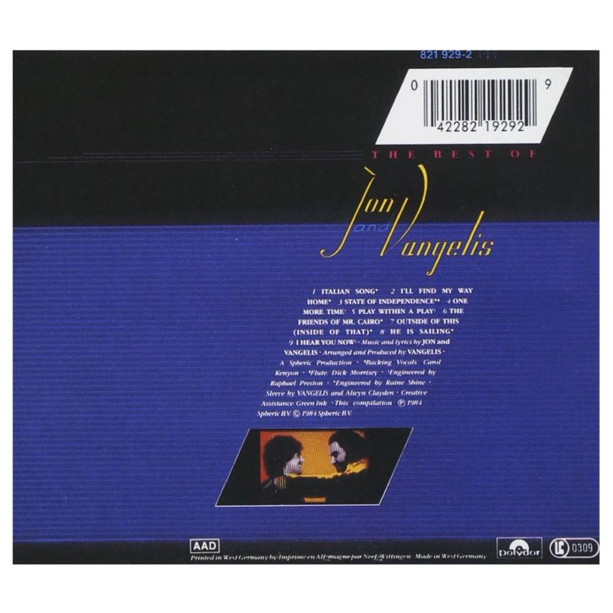 HITWAY MUSIC - JON & VANGELIS - BEST OF - CD HITWAY MUSIC