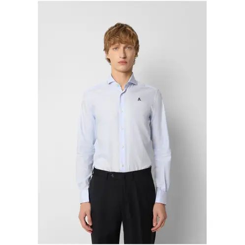 SCALPERS - Camisa Rayas Calavera Contraste Skyblue Stripes