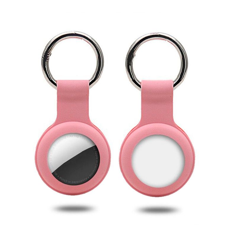 GENERICO - Funda Llavero Silicona Compatible Airtag Rosado