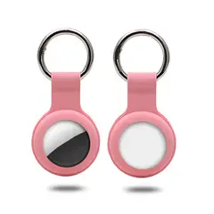 GENERICO - Funda Llavero Silicona Compatible Airtag Rosado